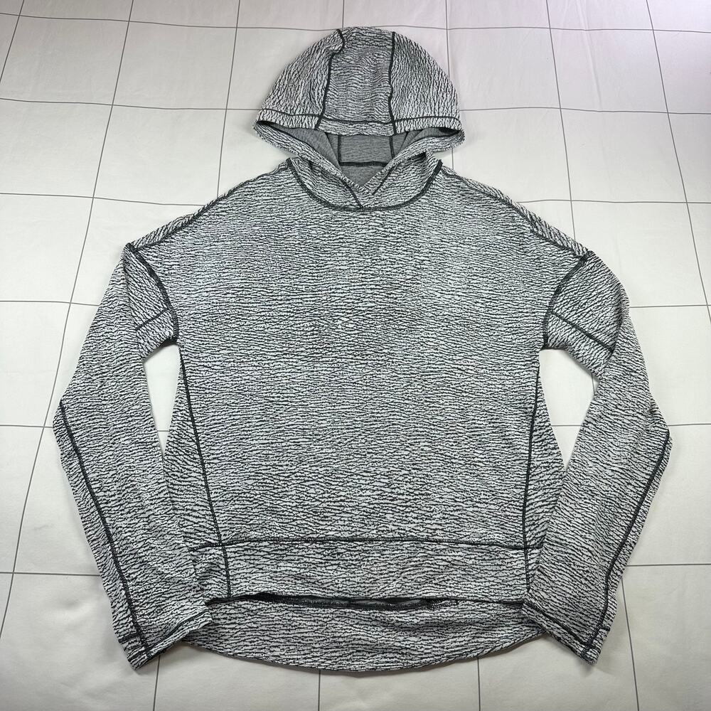 Lululemon Hoodie Womens 4 Black White Squad Goals Luon Jacquard Athletic Run Gym